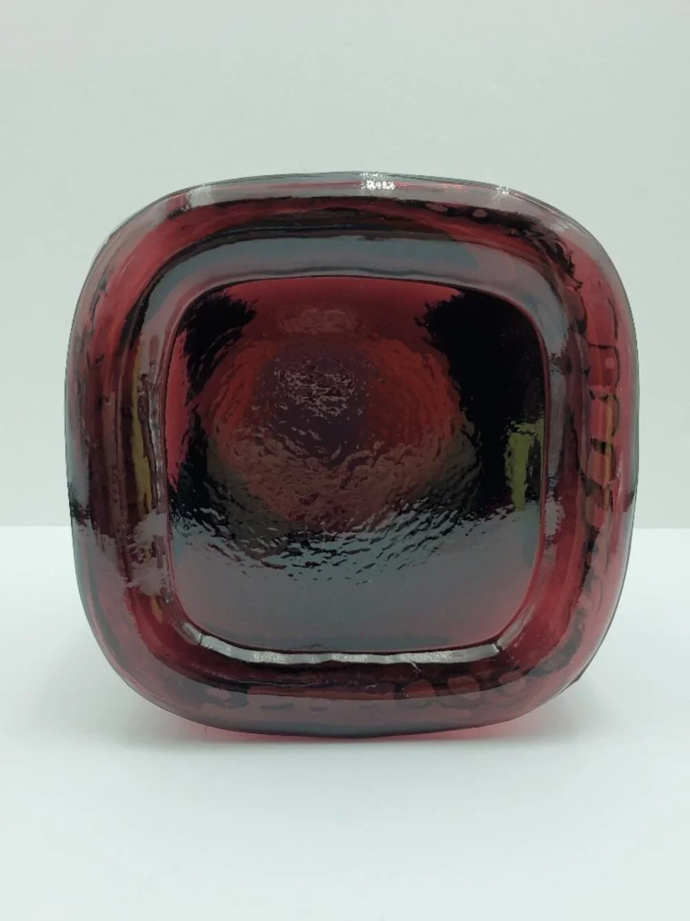 Artland Amethyst Glass Canister with Lid Plum Square Apothecary Storage Jar